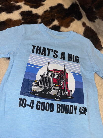 Cinch Boy's Toddler Light Blue Big 10-4 T-Shirt