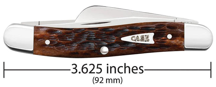 Case Brown Bone Peach Seed Jig Medium Stockman Knife