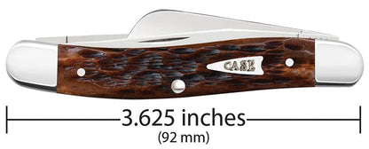 Case Brown Bone Peach Seed Jig Medium Stockman Knife