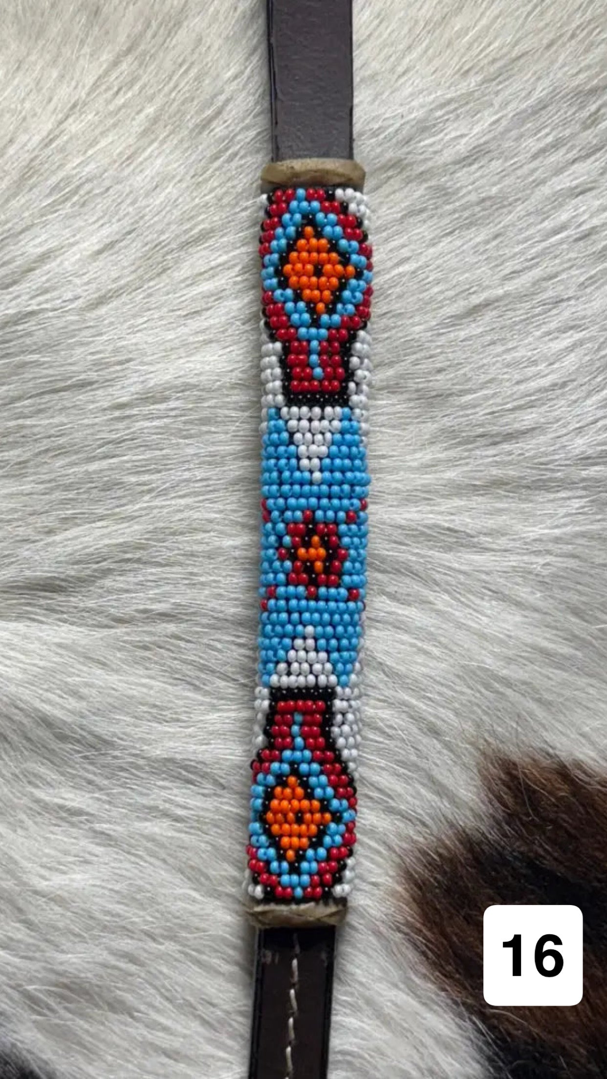 CST Leather Over & Under Whip - Beaded