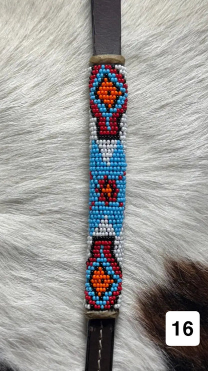 CST Leather Over & Under Whip - Beaded