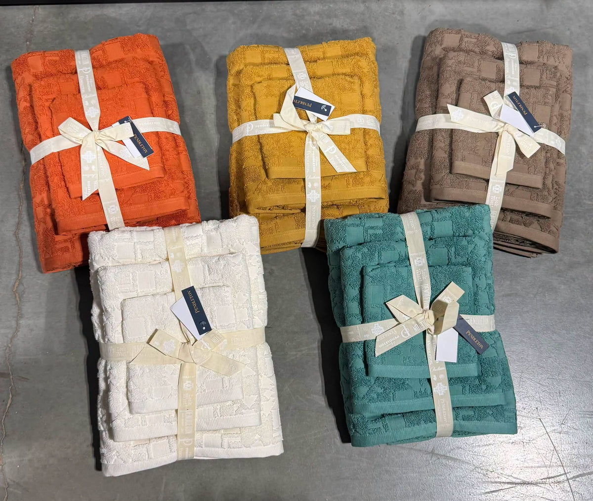 Pendleton 3 Piece Cotton Towel Sets