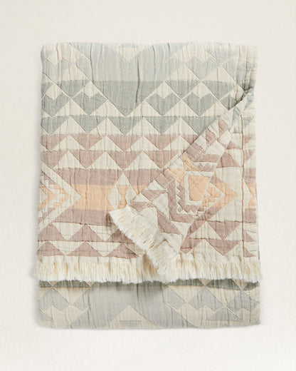 Pendleton Organic Cotton Fringed Throw Blanket