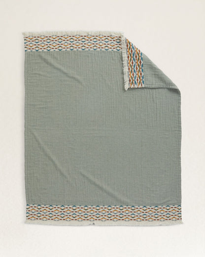 Pendleton Organic Cotton Fringed Throw Blanket