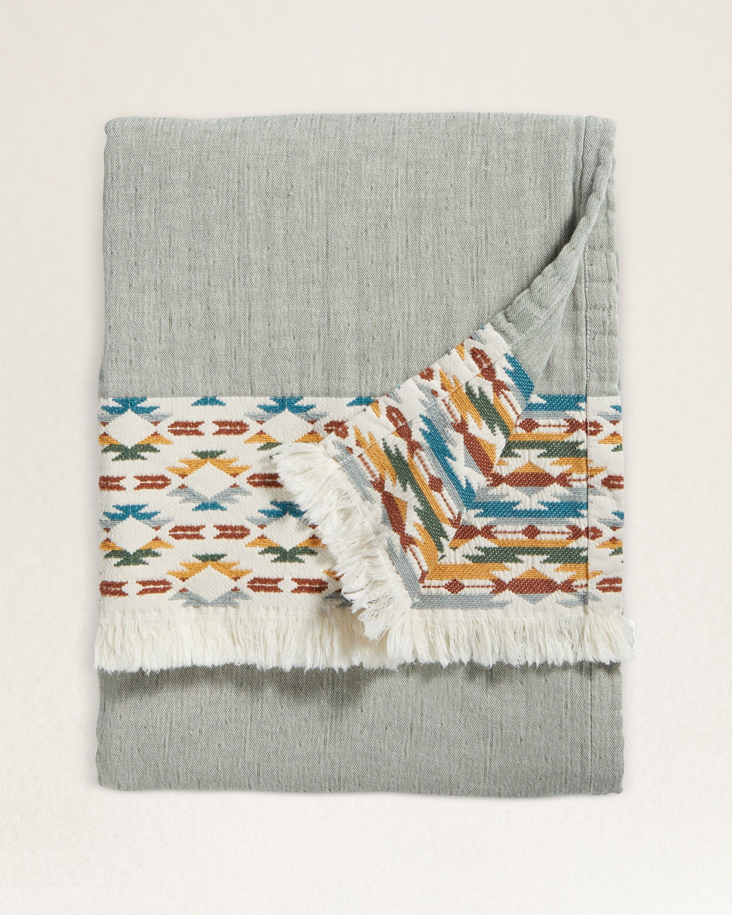 Pendleton Organic Cotton Fringed Throw Blanket