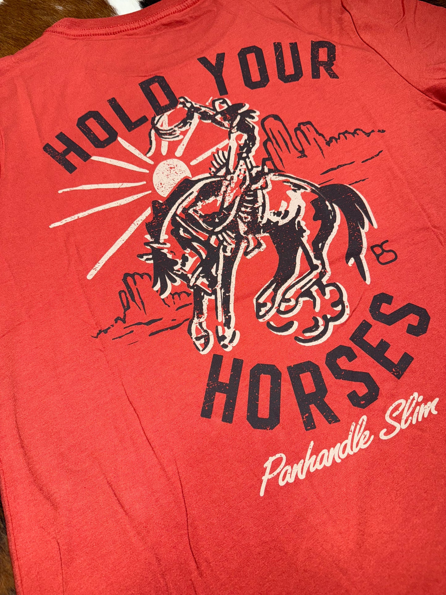 Panhandle Men's Rust Hold Your Horses T-Shirt