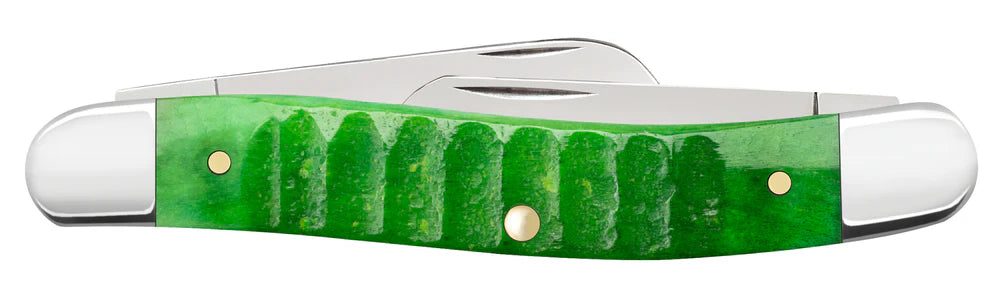Case Gator Jigged Bright Green Bone Medium Stockman Knife