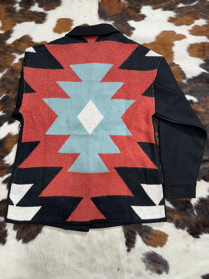 Rock & Roll Women's Aztec Knit Shacket