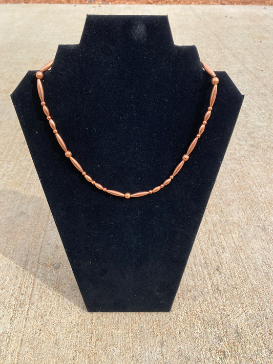 Mixed Shaped Copper Pearls Necklace & Bracelet