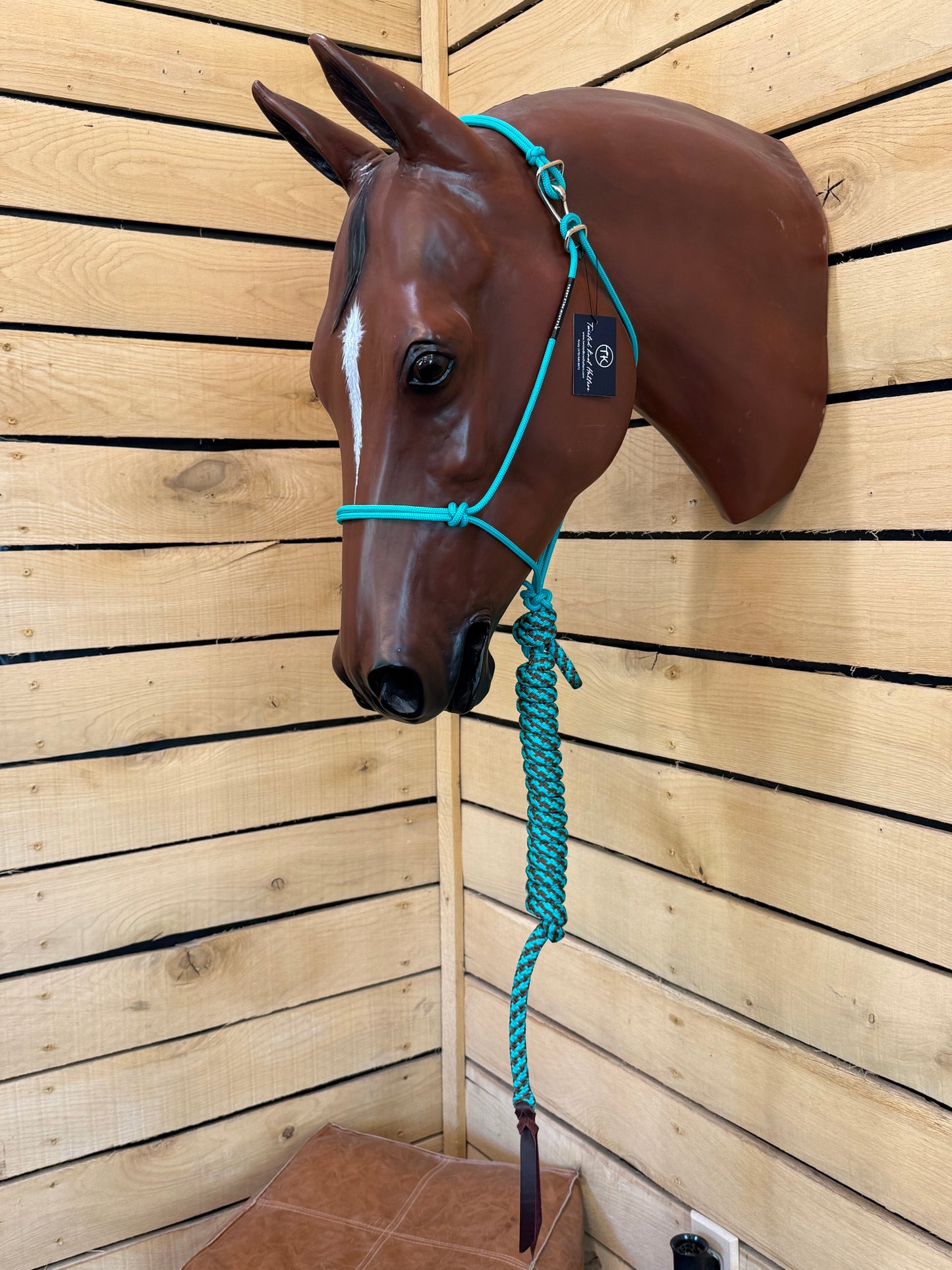 Twisted Knot Halters Rope Halter w/ Easy Off Clip & Lead