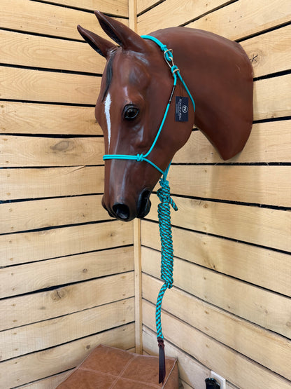 Twisted Knot Halters Rope Halter w/ Easy Off Clip & Lead