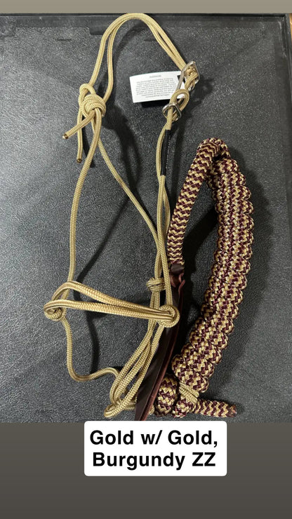 Twisted Knot Halters Rope Halter w/ Easy Off Clip & Lead