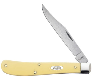 Case Yellow Synthetic Smooth Slimline Trapper Knife