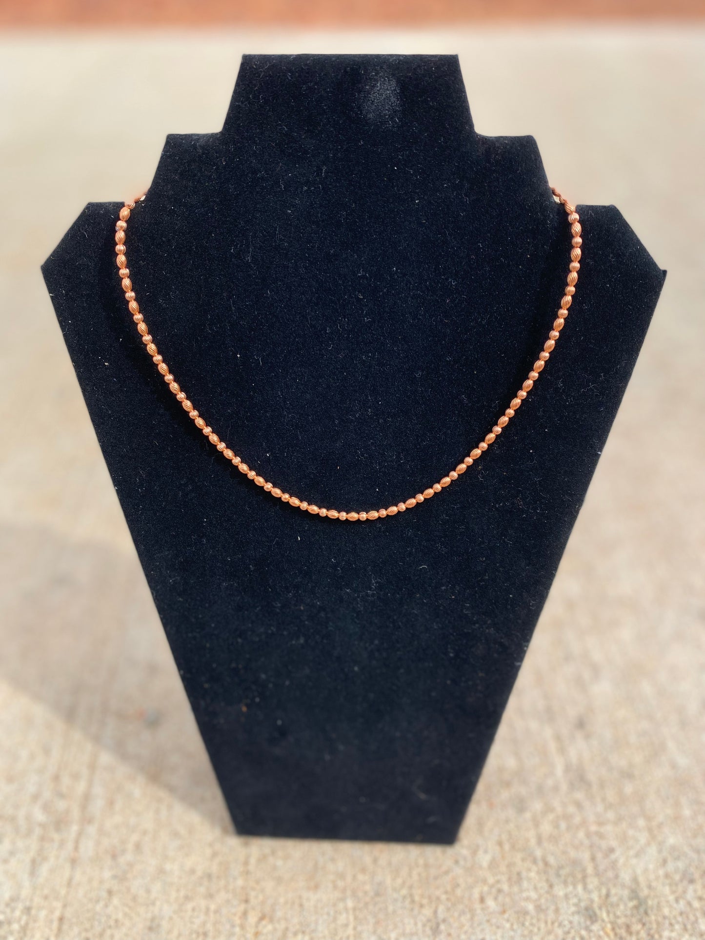 Mixed Shaped Copper Pearls Necklace & Bracelet