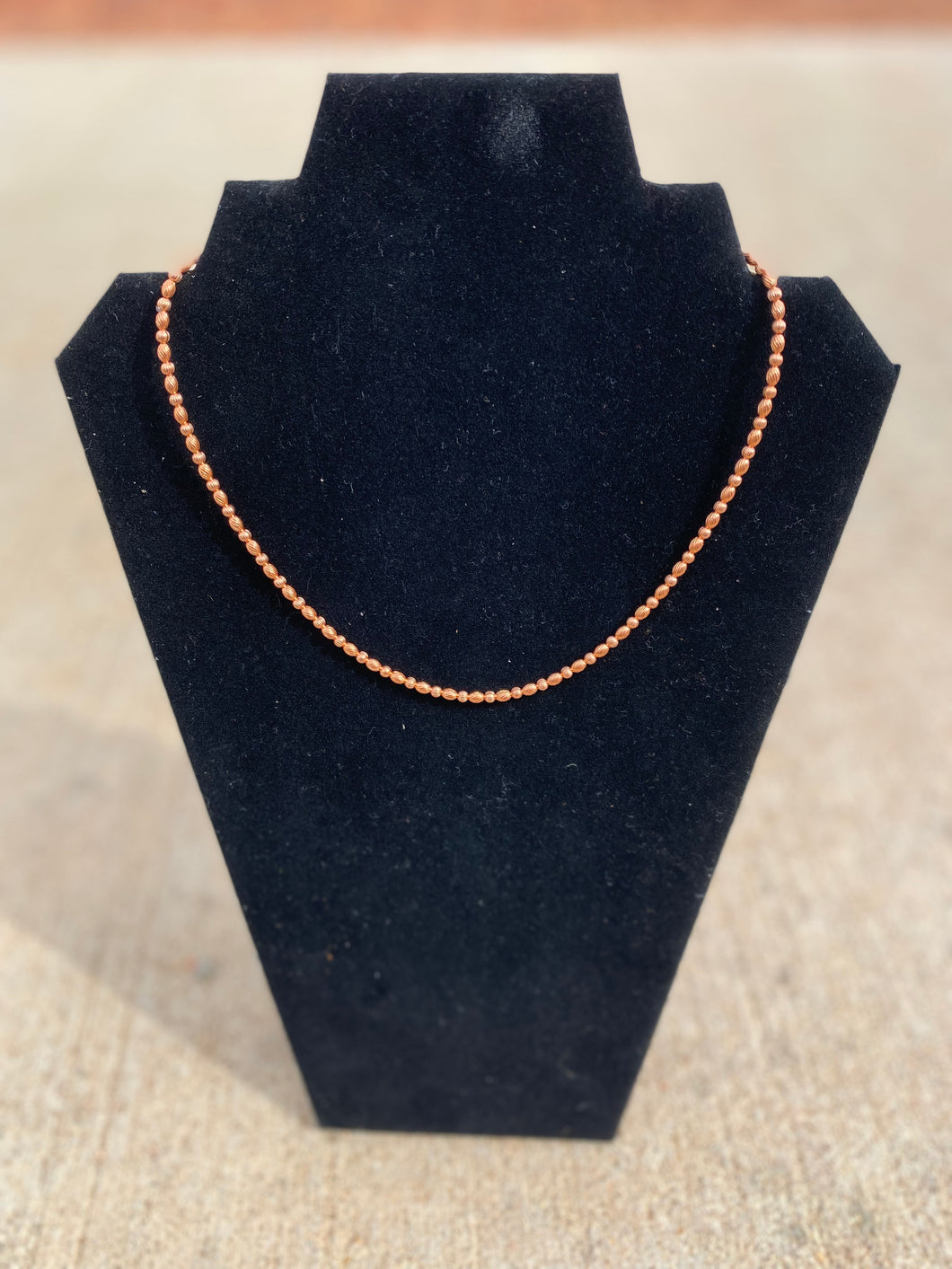 Mixed Shaped Copper Pearls Necklace & Bracelet