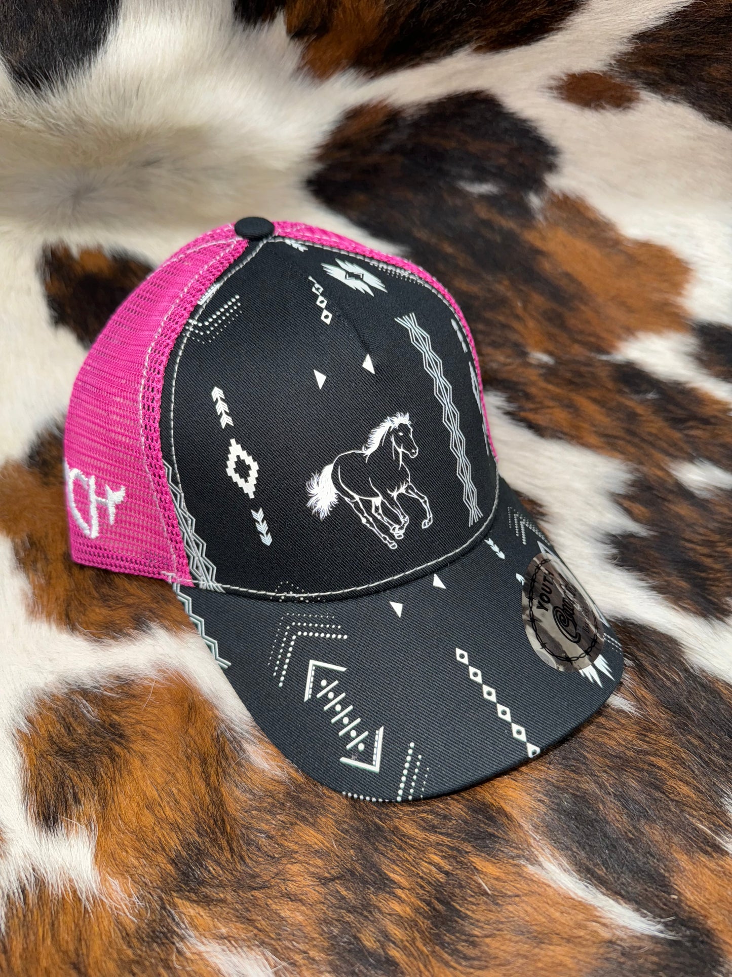 Cowboy Hardware Girl's Pink Aztec Horse Hat