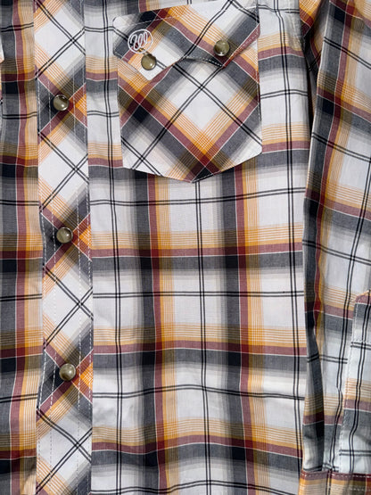 Wrangler Boy's Retro Spiced Plaid Western Shirt