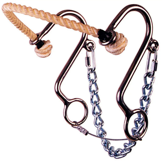 965 Reinsman Little “S” Hackamore Rope Nose - Arabian Size Hackamore Bit