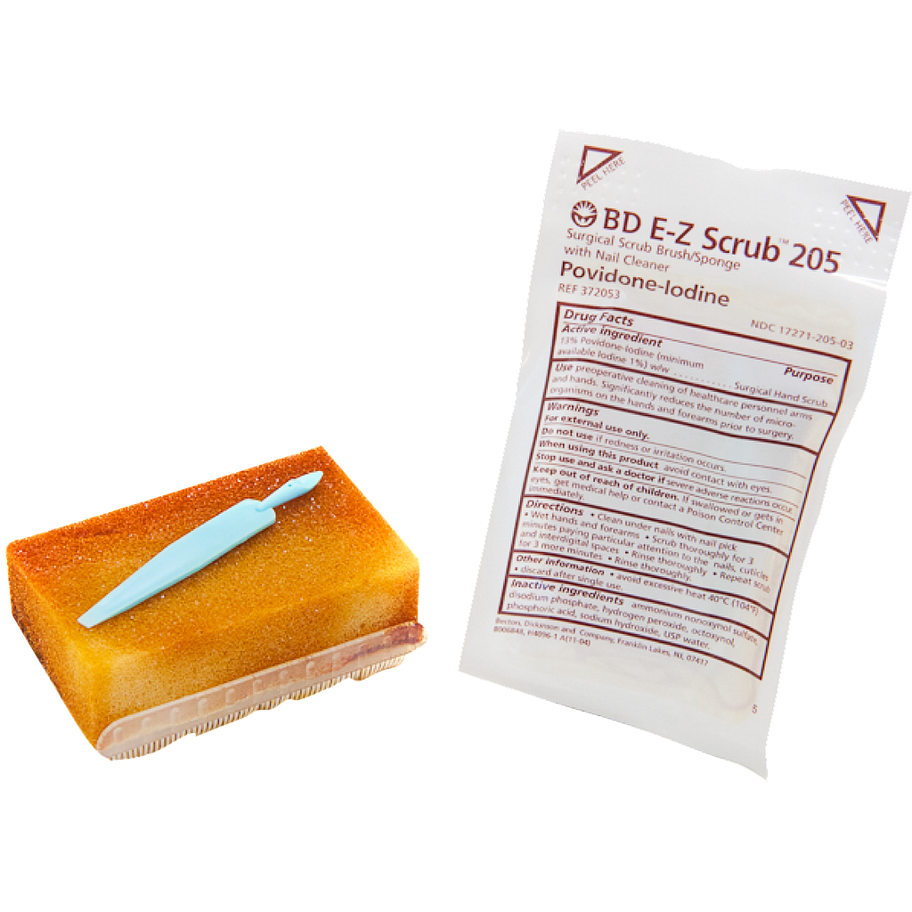 EZ Scrub Brush - 1% Povidone Iodine