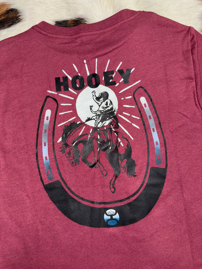 Hooey Boy's Burgundy Lucky Rider Horseshoe T-Shirt
