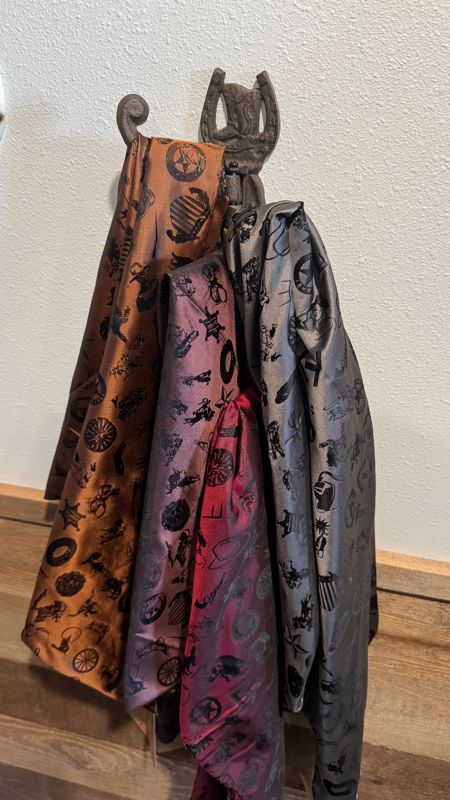 Wyoming Traders Baroque Cowboy Logo Silk Wild Rag