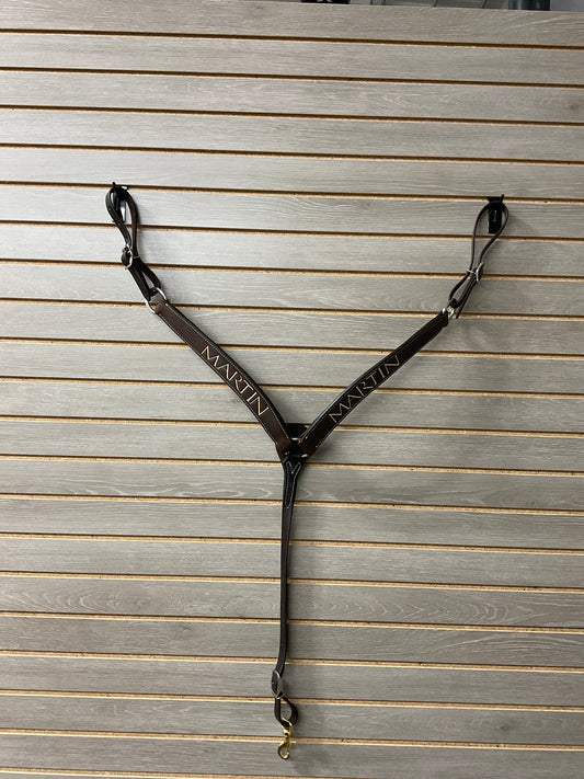 Martin Breastcollar Chocolate Roughout Martin Logo - 1 ¾"