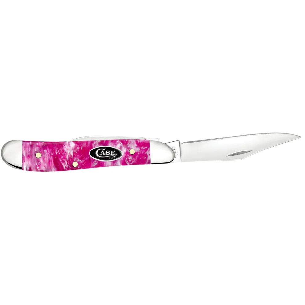 Case XX Smooth Pink Crackle Kirinite Peanut Knife