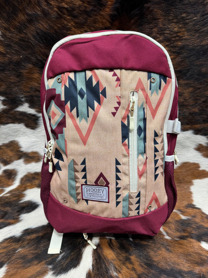 Hooey Rockstar Cream Aztec w/ Burgundy Backpack