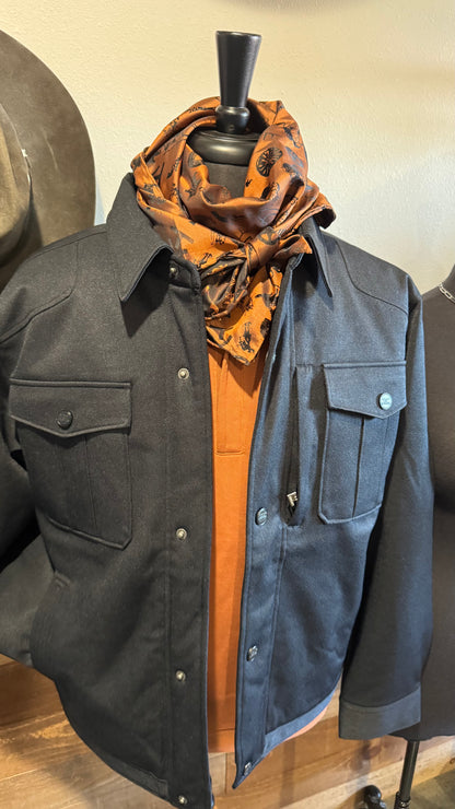 Wyoming Traders Baroque Cowboy Logo Silk Wild Rag