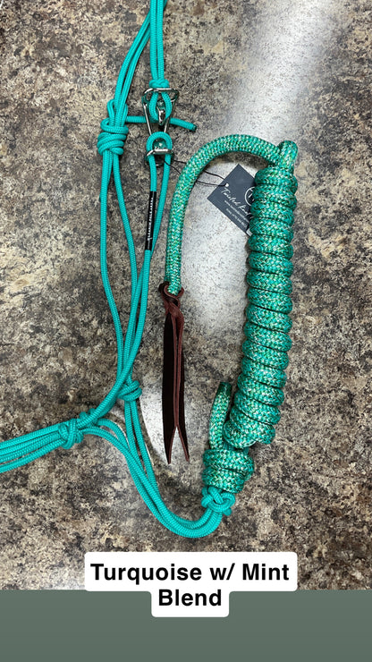 Twisted Knot Halters Rope Halter w/ Easy Off Clip & Lead