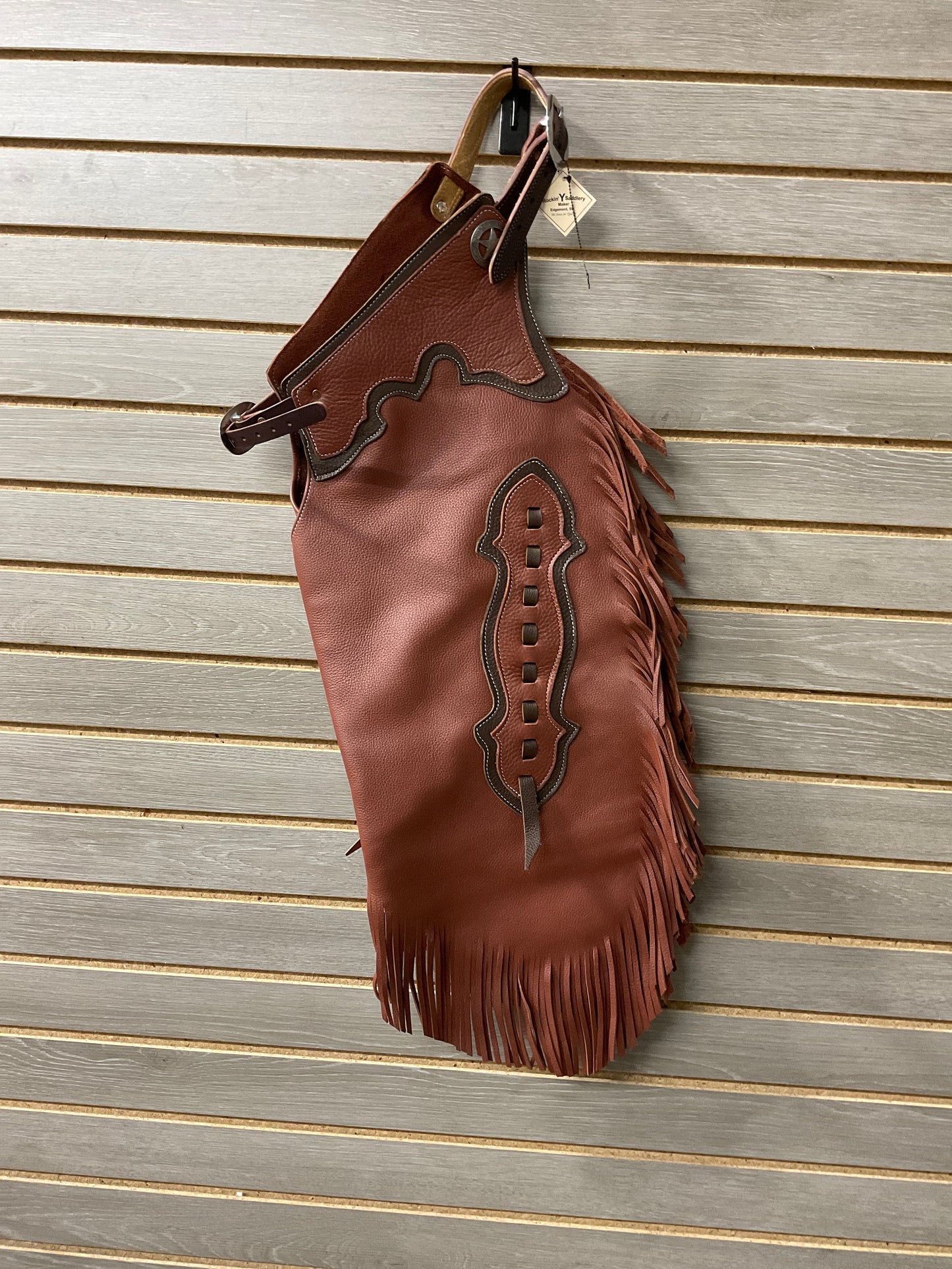 Rockin' Y Adult Two-Tone Leather Chinks (#1)