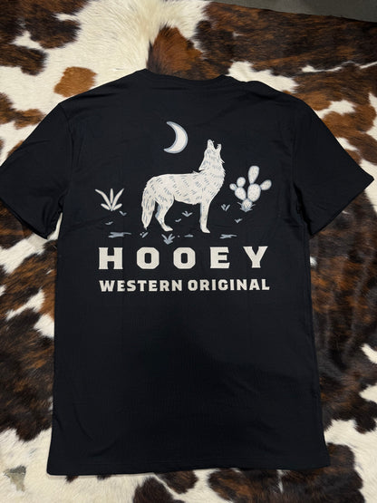 Hooey Men's Black Howling Coyote T-Shirt