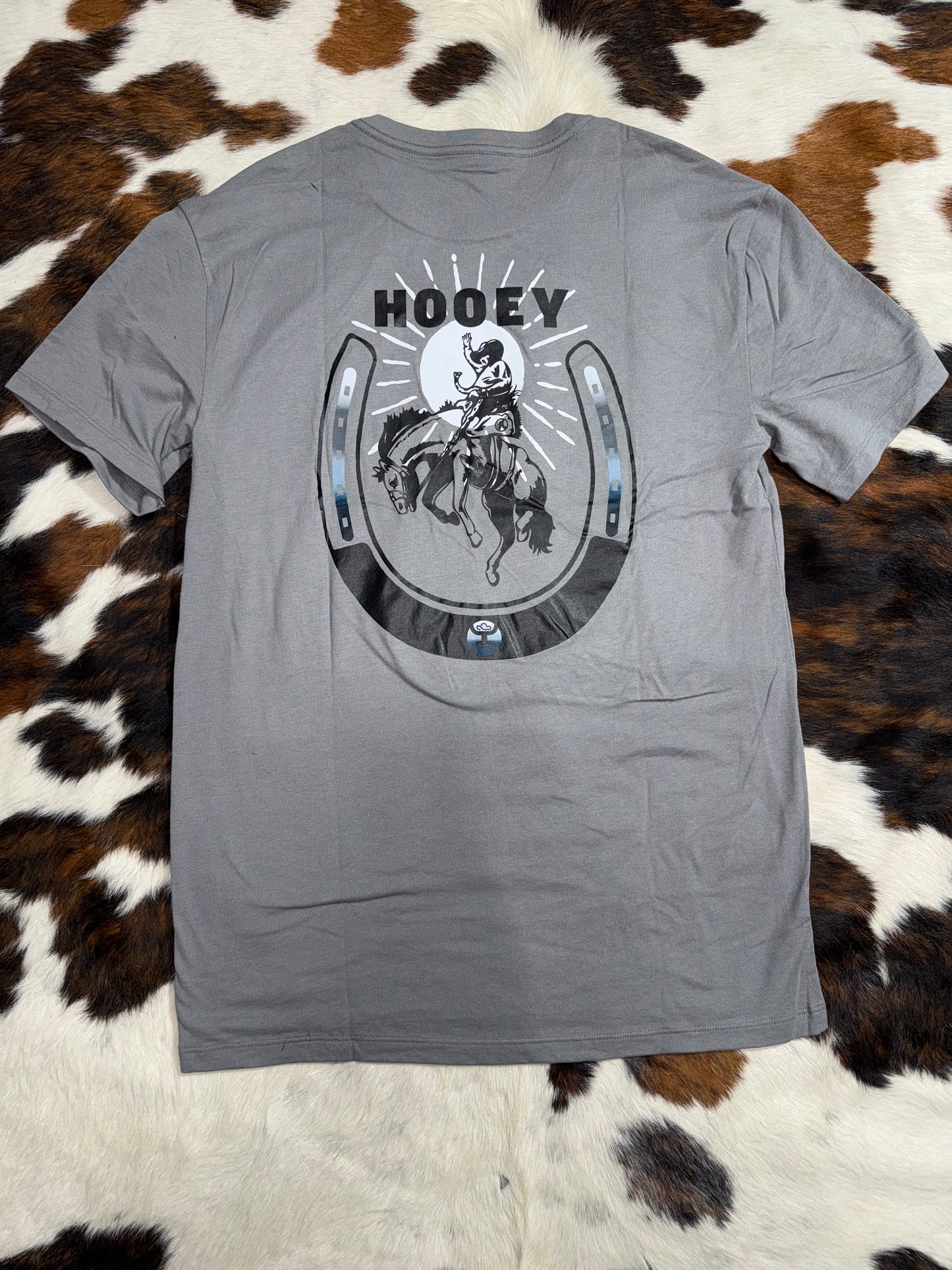 Hooey Men's Gray Lucky Rider Horseshoe T-Shirt