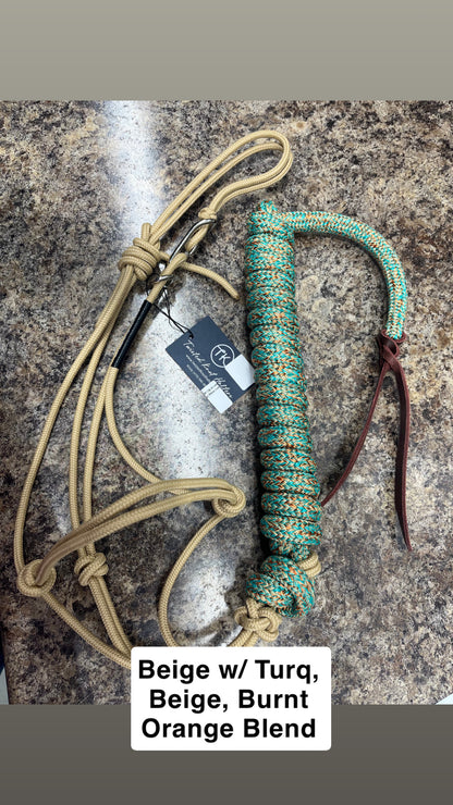 Twisted Knot Halters Rope Halter w/ Easy Off Clip & Lead