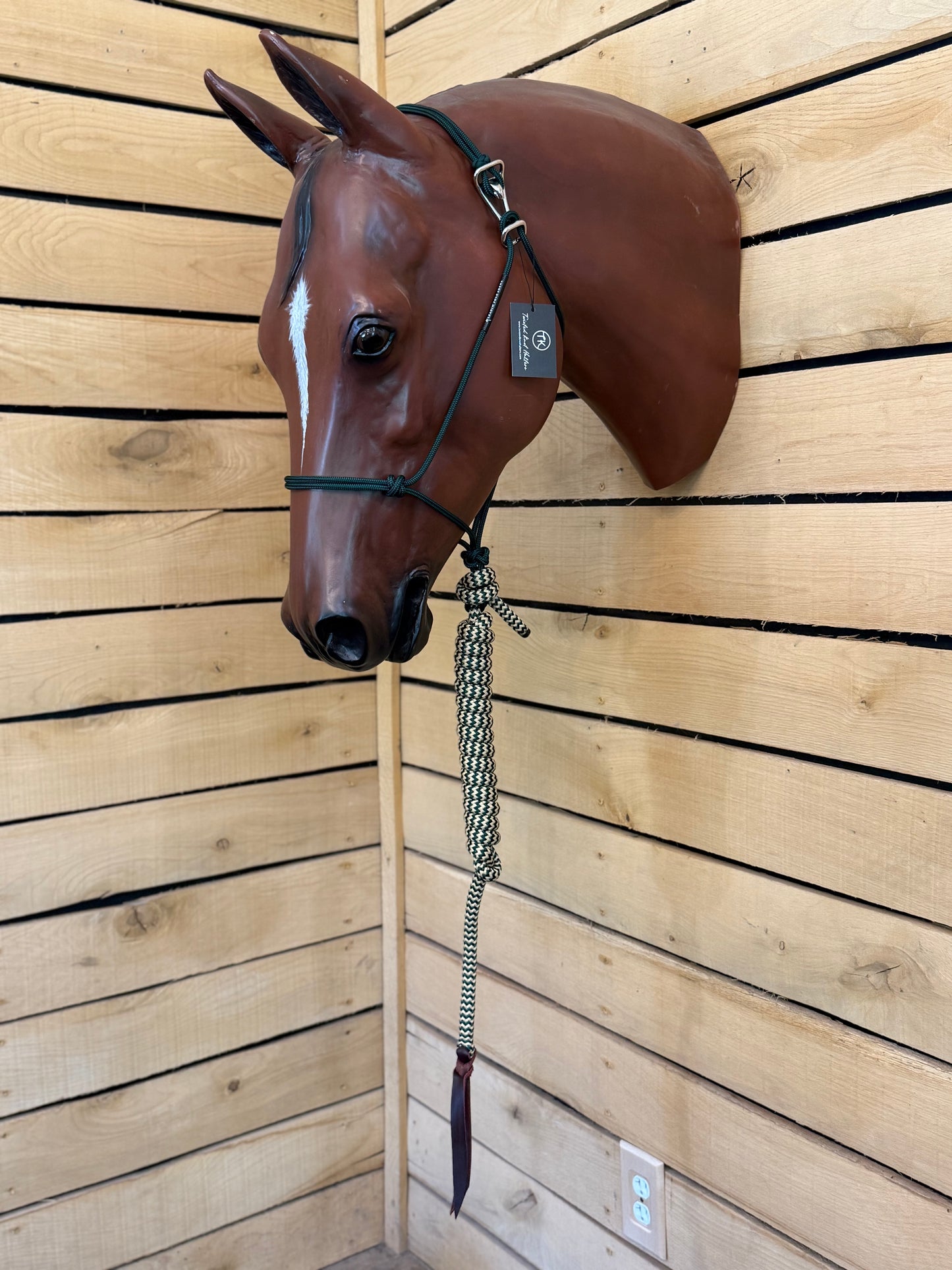 Twisted Knot Halters Rope Halter w/ Easy Off Clip & Lead