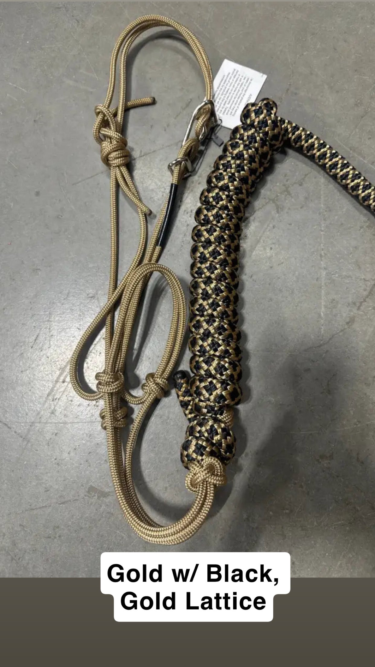 Twisted Knot Halters Rope Halter w/ Easy Off Clip & Lead