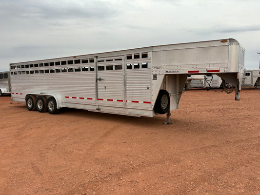 2013 EBY Maverick 30' Stock Trailer