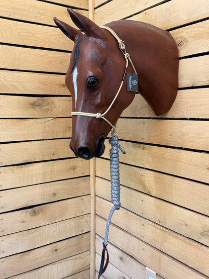 Twisted Knot Halters Rope Halter w/ Easy Off Clip & Lead