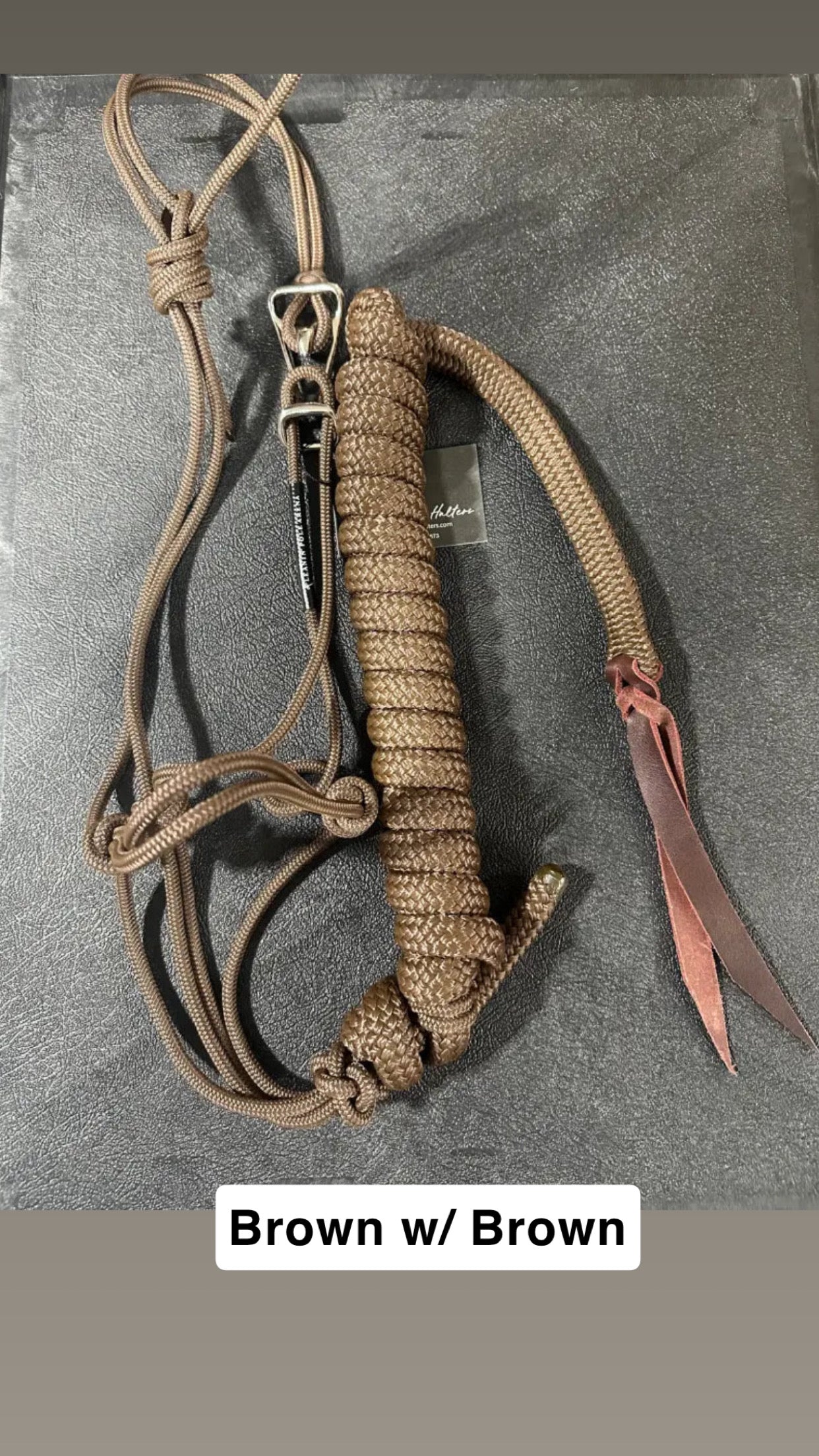 Twisted Knot Halters Rope Halter w/ Easy Off Clip & Lead