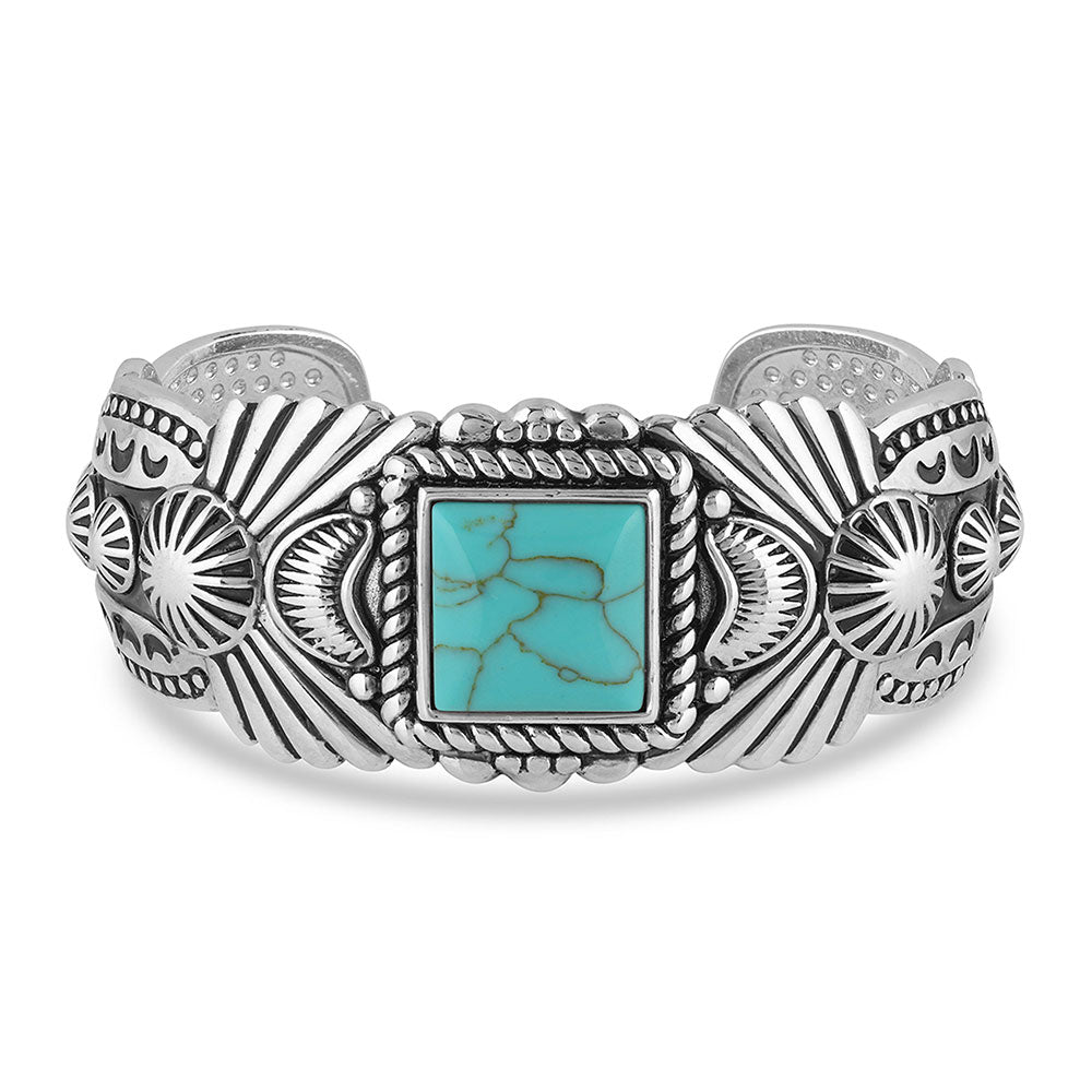 Montana Silversmith Flourished Turquoise Cuff Bracelet