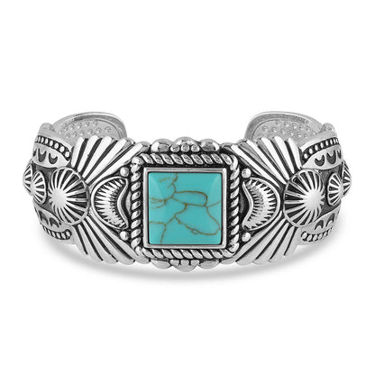 Montana Silversmith Flourished Turquoise Cuff Bracelet