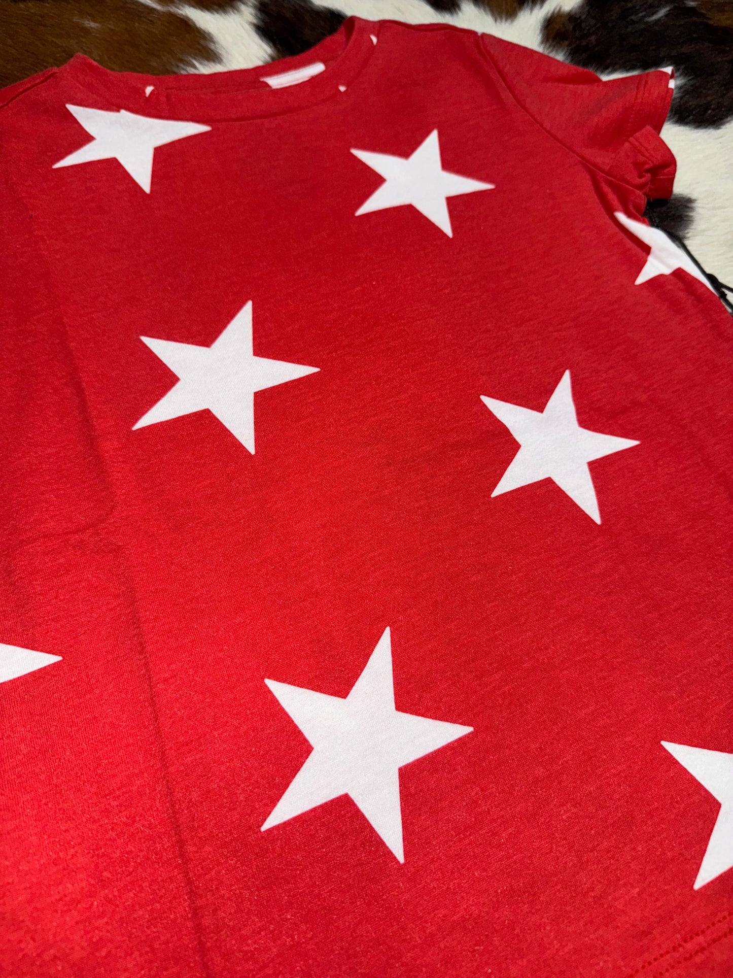 Rock & Roll Girl's Red All Over Stars T-Shirt