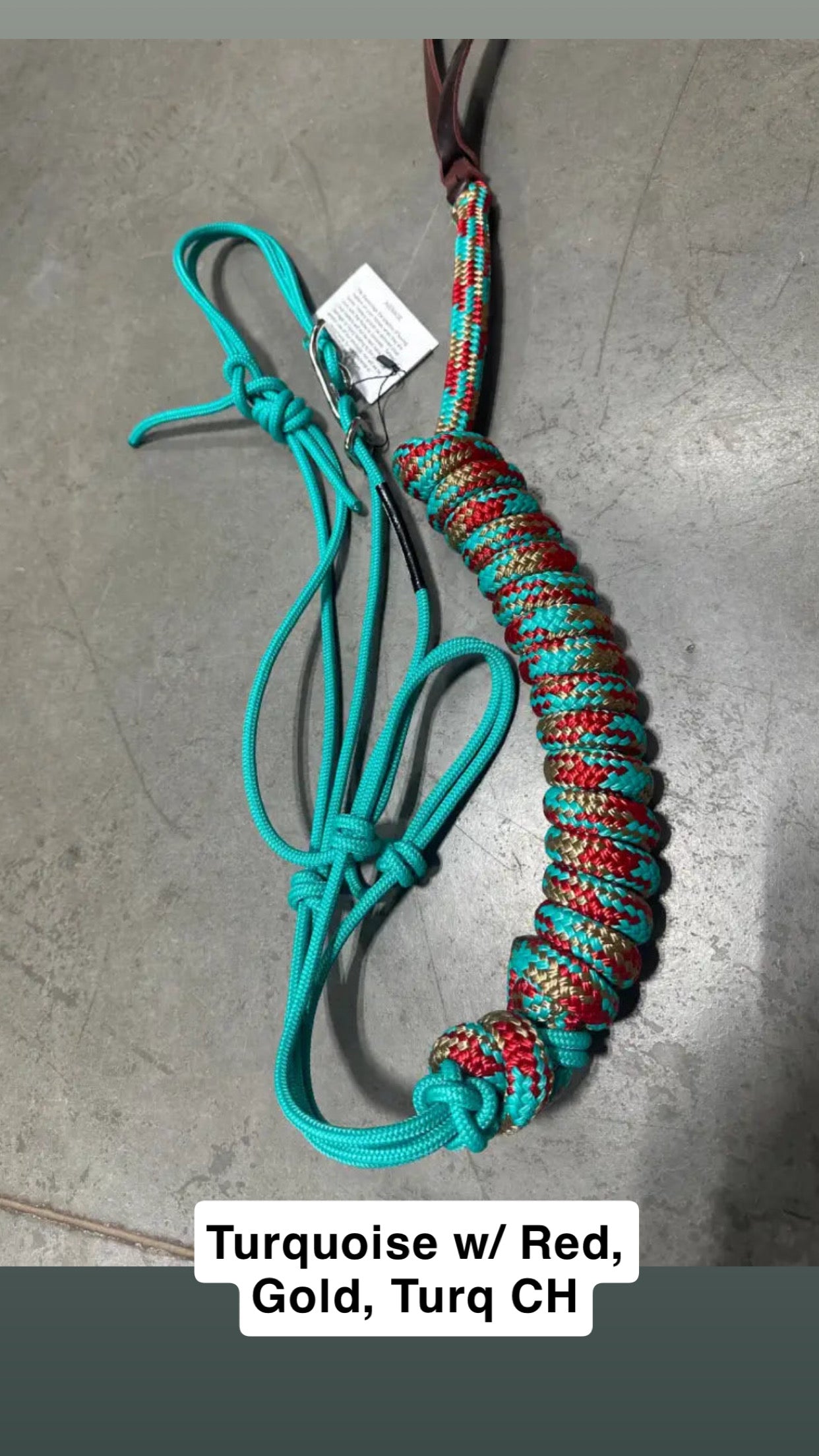 Twisted Knot Halters Rope Halter w/ Easy Off Clip & Lead