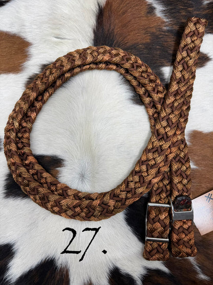 Gale Beebe 9 Strand Barrel Rein