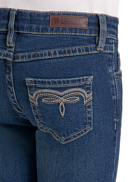 Rock & Roll Girl's Ivory Bootstitch Bootcut Jean