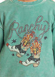 Rock & Roll Girl's 'Ranchy" Ribbed Pullover