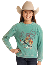 Rock & Roll Girl's 'Ranchy" Ribbed Pullover