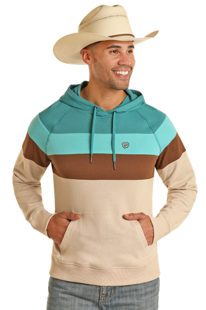 Rock Roll Men s Color Block Hoodie Leanin Pole Arena