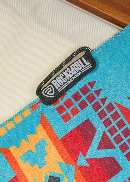 Rock & Roll Turquoise Aztec Towel