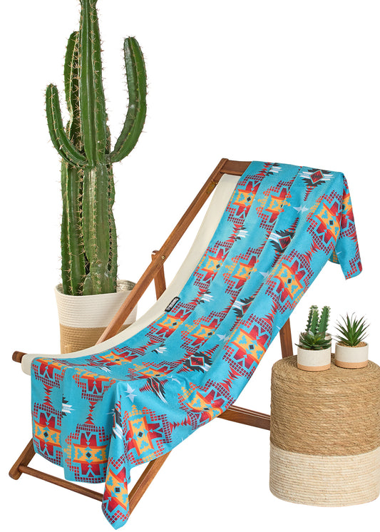 Rock & Roll Turquoise Aztec Towel